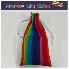Marble Bag - Rainbow Stripes 2 (marbles sold separately) Marble Bag - Rainbow Stripes 2 (marbles sold separately)